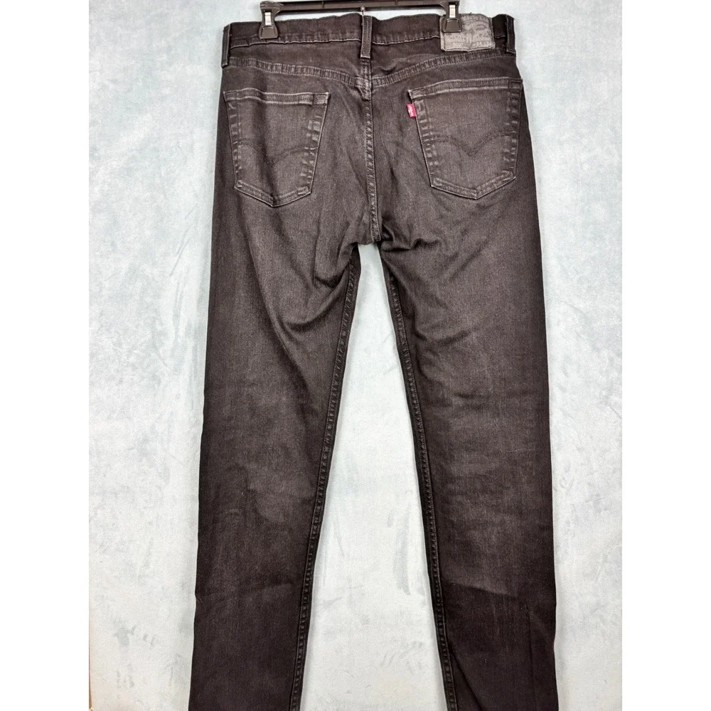 Levis 502 Regular Taper Jeans Mens 34x34 Black Water Less Denim Pants